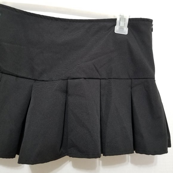 SHEIN skort Large pleated mini schoolgirl lolita goth punk academia - Picture 7 of 10